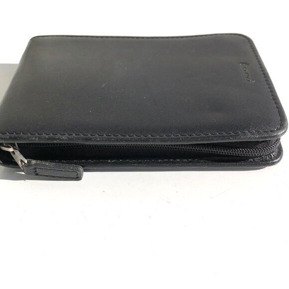COACH Palm Pilot Case Black Leather Zip Wallet Organizer PDA vintage 5.5 x 3.75 - Picture 5 of 16